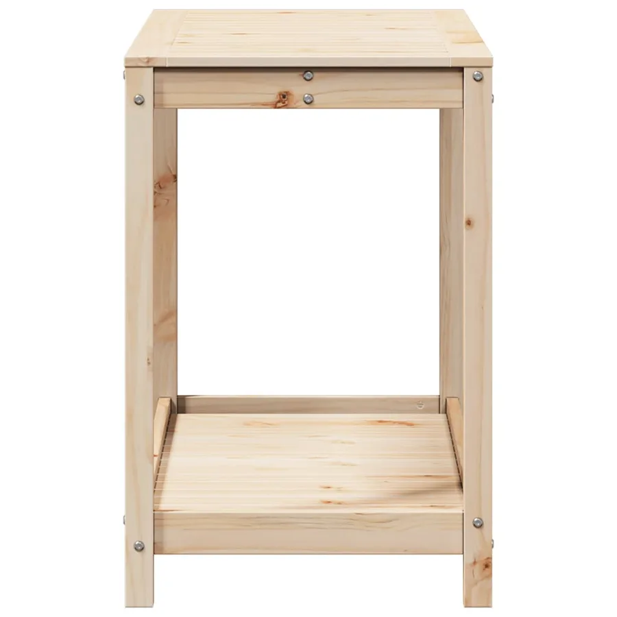 Table de rempotage avec étagère 108x50x75 cm bois massif de pin - 6