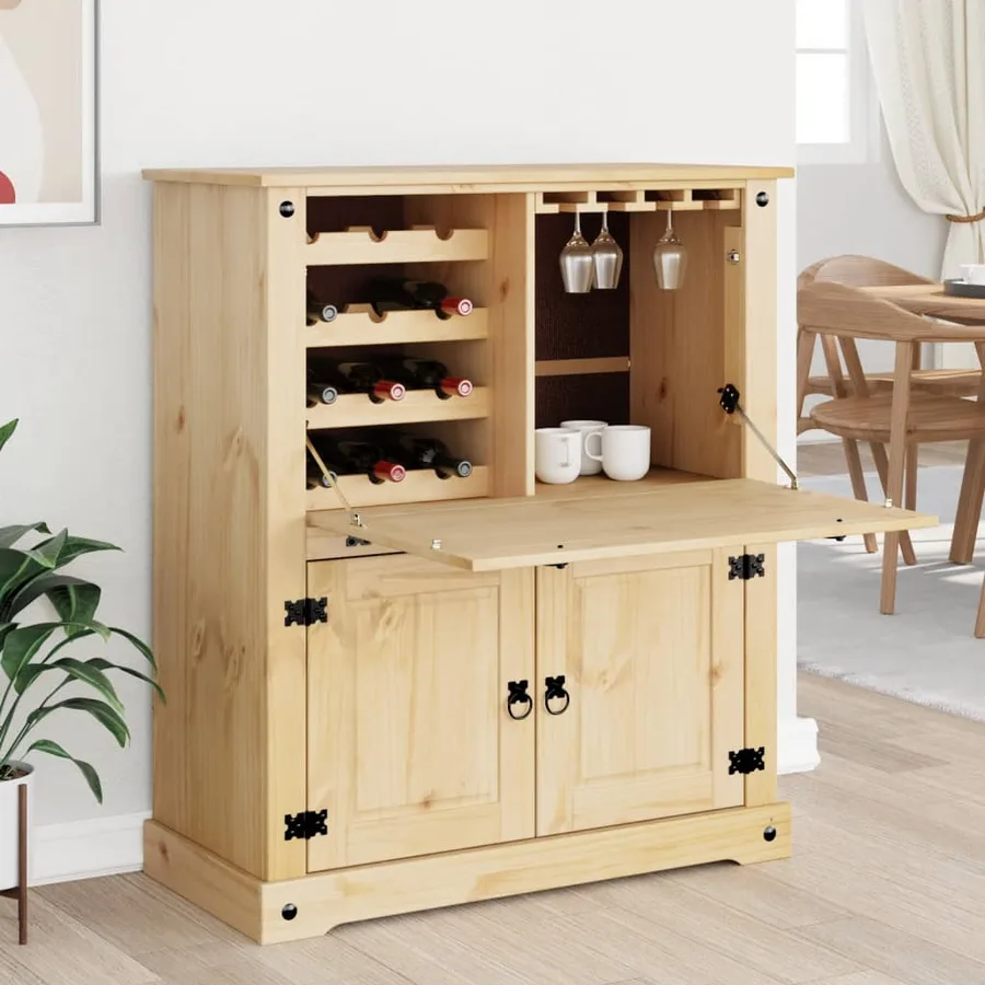Armoire à vin Corona 97x45x114 cm bois de pin massif - 3
