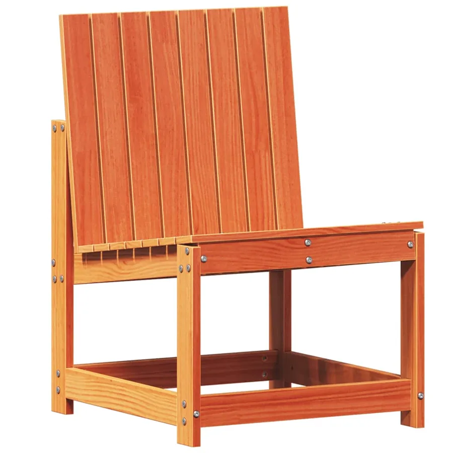 Chaise de jardin cire marron 50,5x55x77 cm bois de pin massif - 2