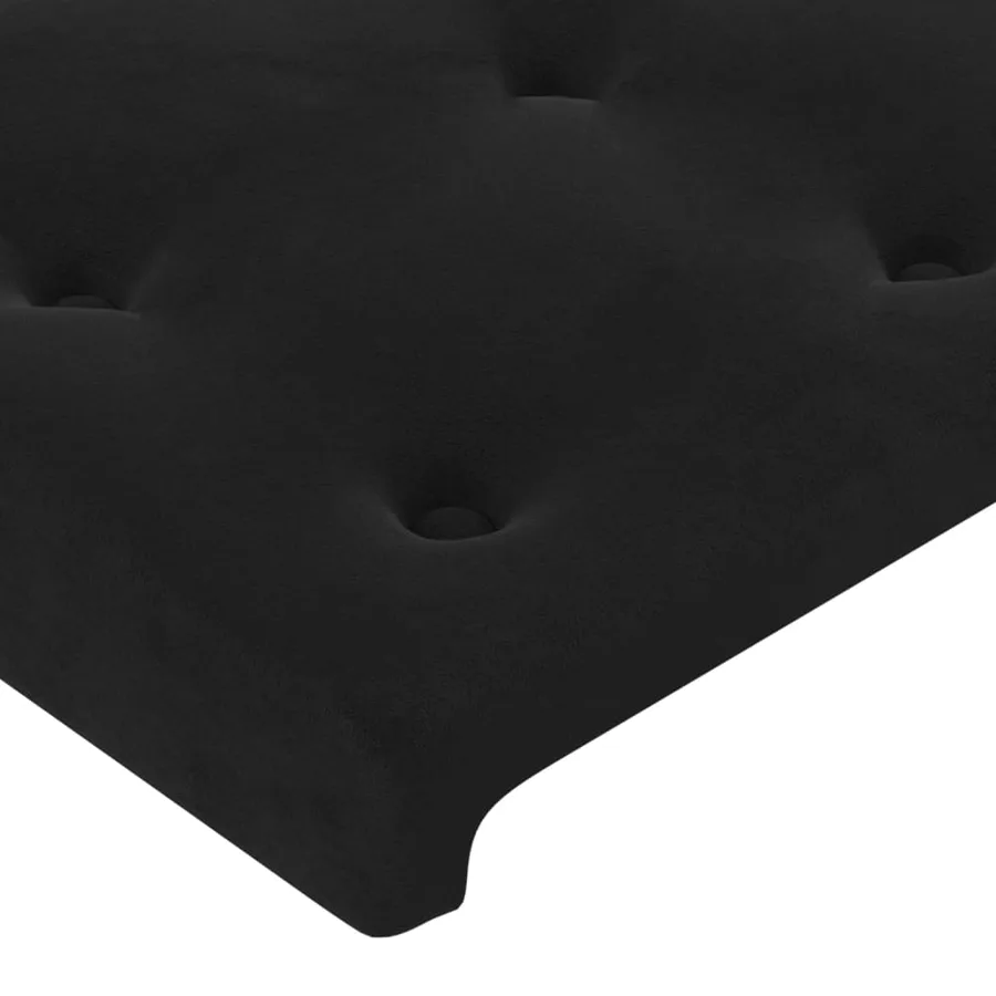 Tête de lit Noir 100x5x78/88 cm Velours - 4