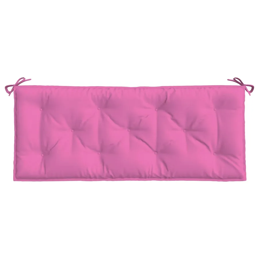 Coussins de banc de jardin lot de 2 rose 120x50x7 cm tissu - 6
