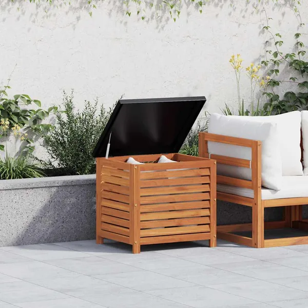 Boîte de rangement de jardin 60x50x55 cm bois d'eucalyptus