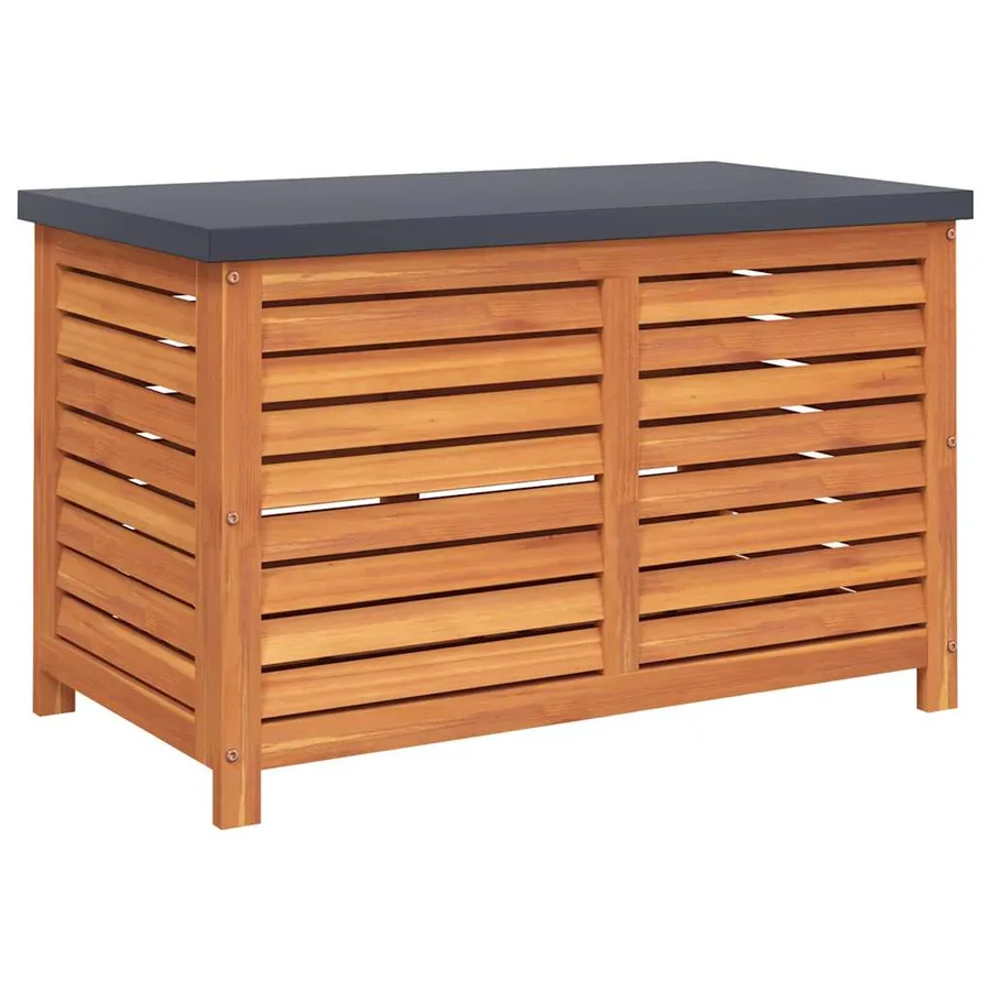 Boîte de rangement de jardin 60x50x55 cm bois d'eucalyptus - 2