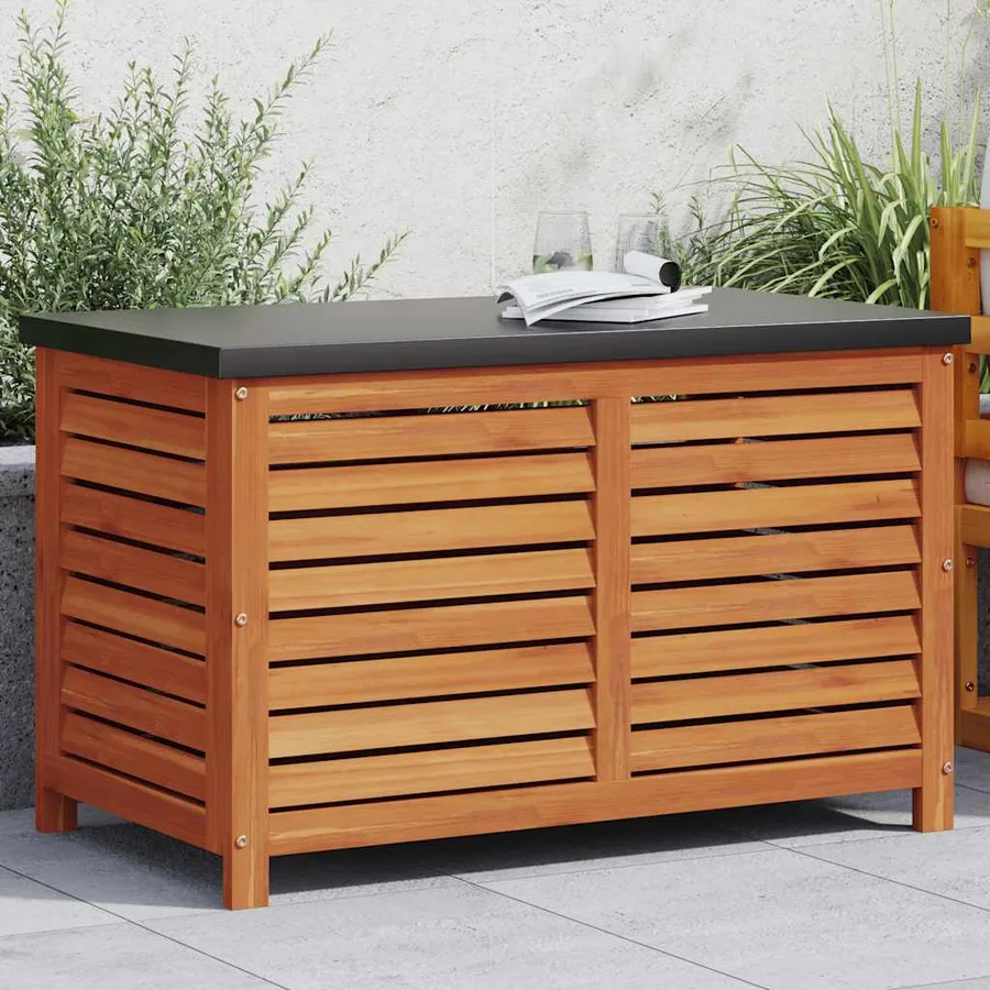 Boîte de rangement de jardin 60x50x55 cm bois d'eucalyptus - 3