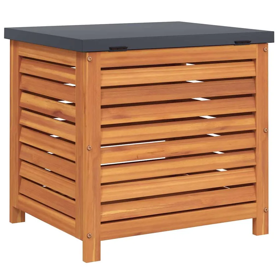 Boîte de rangement de jardin 60x50x55 cm bois d'eucalyptus - 6