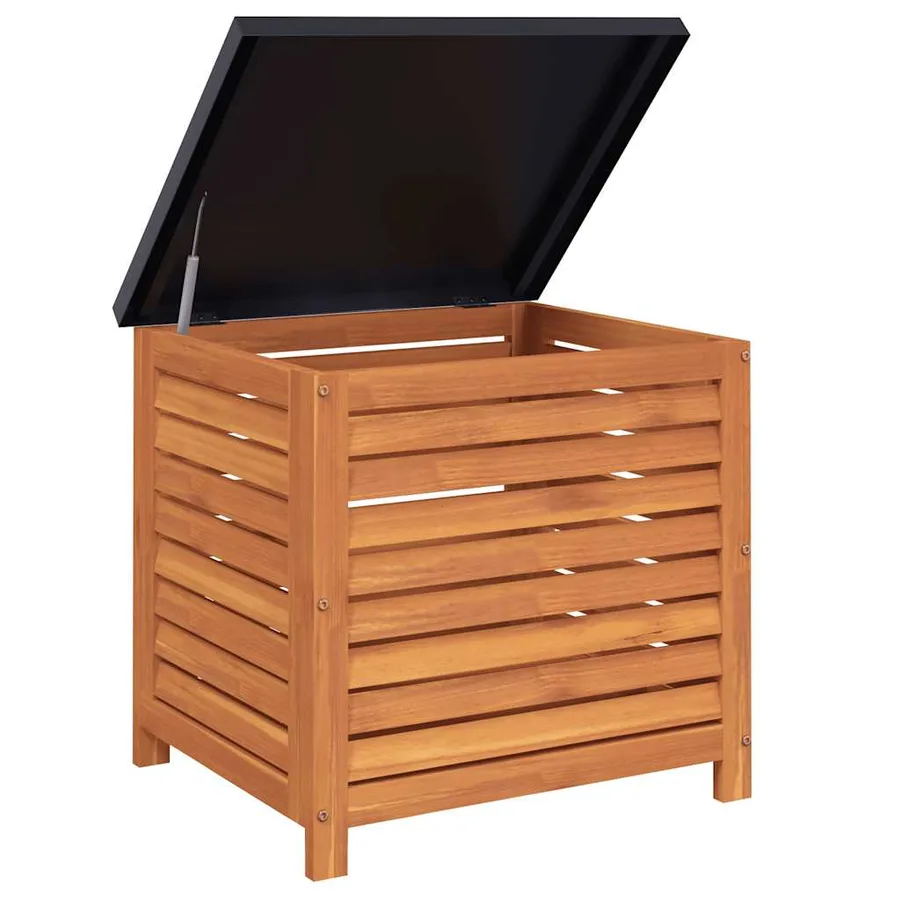 Boîte de rangement de jardin 60x50x55 cm bois d'eucalyptus - 7