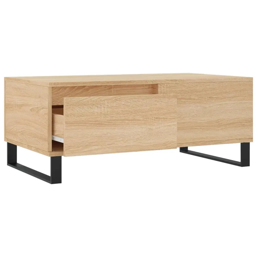 Table basse Chêne sonoma 90x50x36,5 cm Bois d'ingénierie - 6