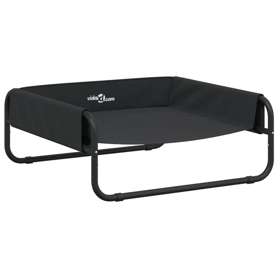 Lit surélevé pour chien anthracite tissu Oxford et acier - 2