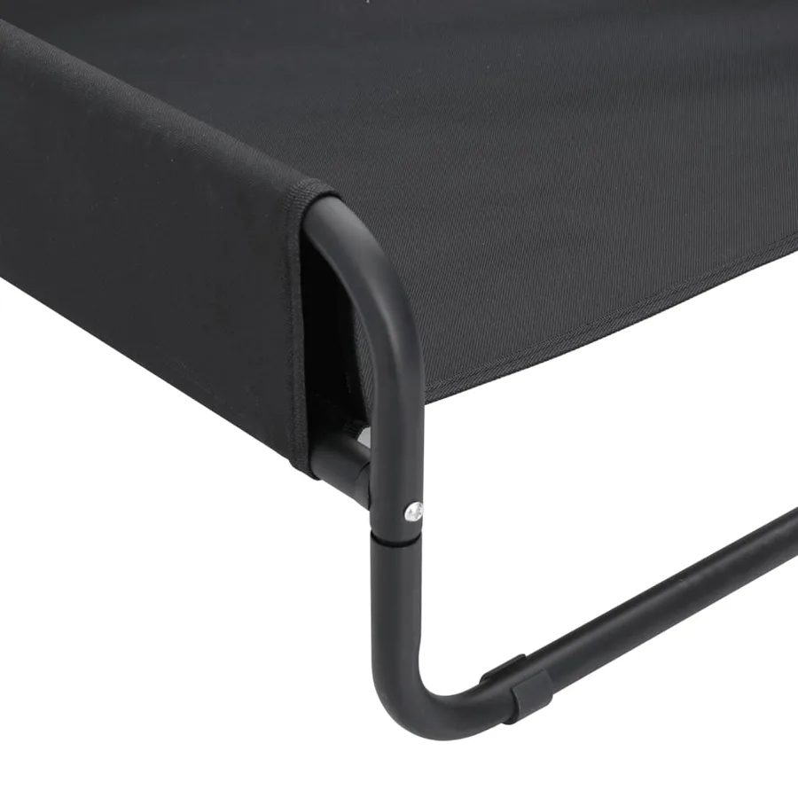 Lit surélevé pour chien anthracite tissu Oxford et acier - 8