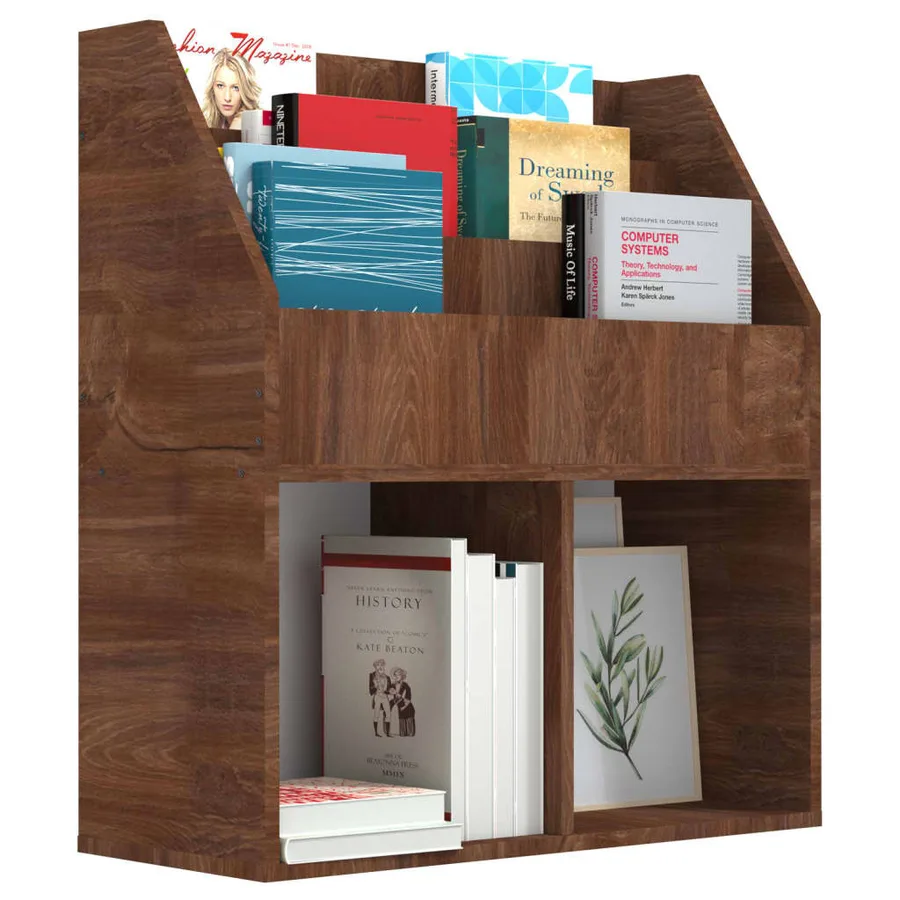 Porte-revue pour enfants Chêne marron 71x30x78,5 cm - 4