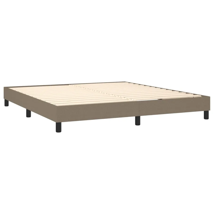 Sommier à lattes de lit avec matelas Taupe 180x200 cm Tissu - 4