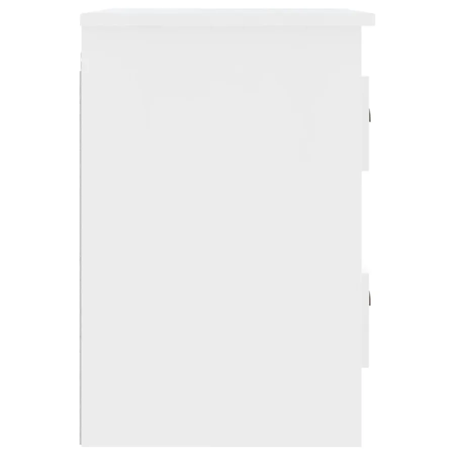 Tables de chevet murales 2 pcs blanc 41,5x36x53 cm - 10