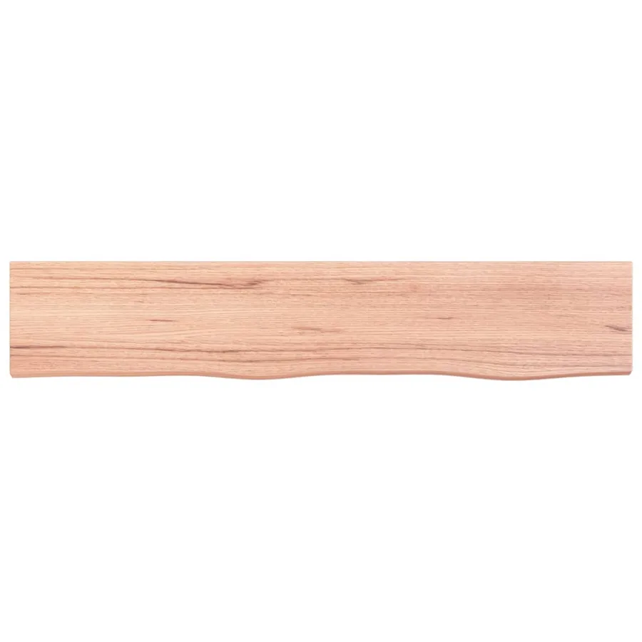 Étagère murale marron clair 100x20x4cm bois chêne massif traité - 4