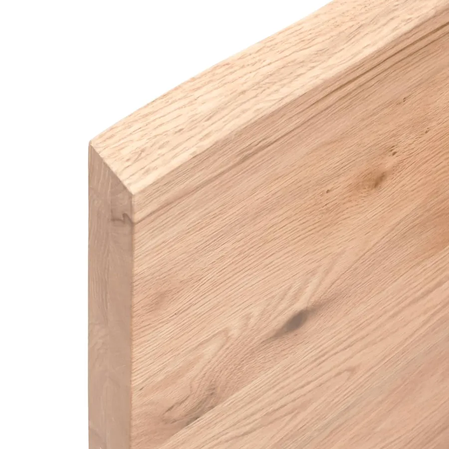 Étagère murale marron clair 100x20x4cm bois chêne massif traité - 6