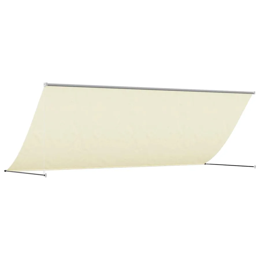 Auvent rétractable crème 350x150 m tissu et acier - 5
