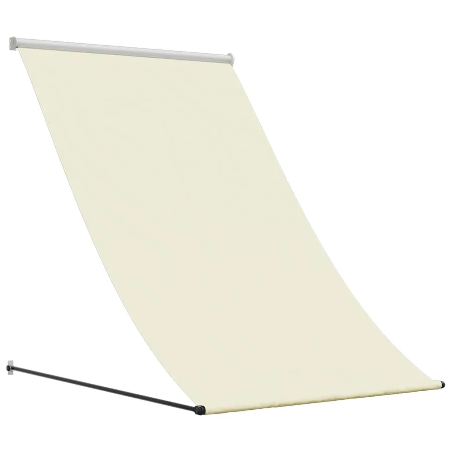 Auvent rétractable crème 100x150 m tissu et acier - 2