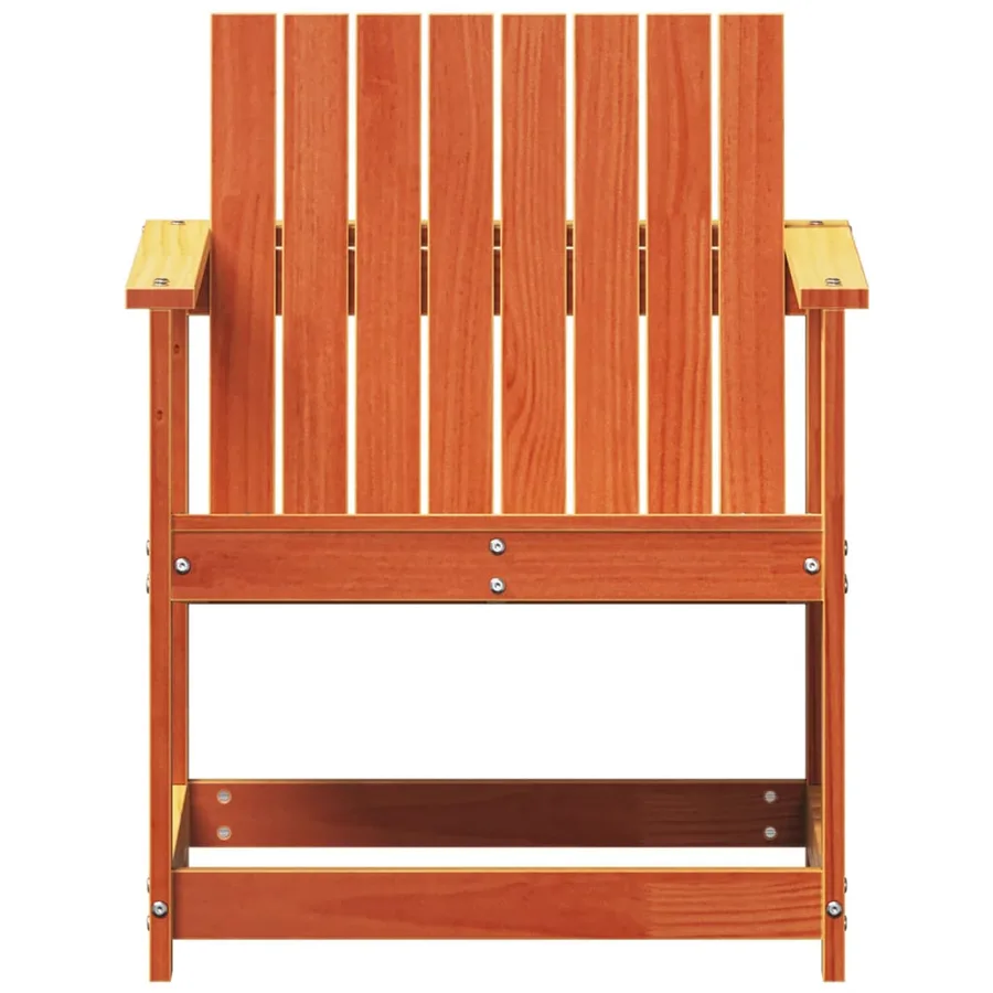 Chaise de jardin cire marron 62x56x77 cm bois de pin massif - 4