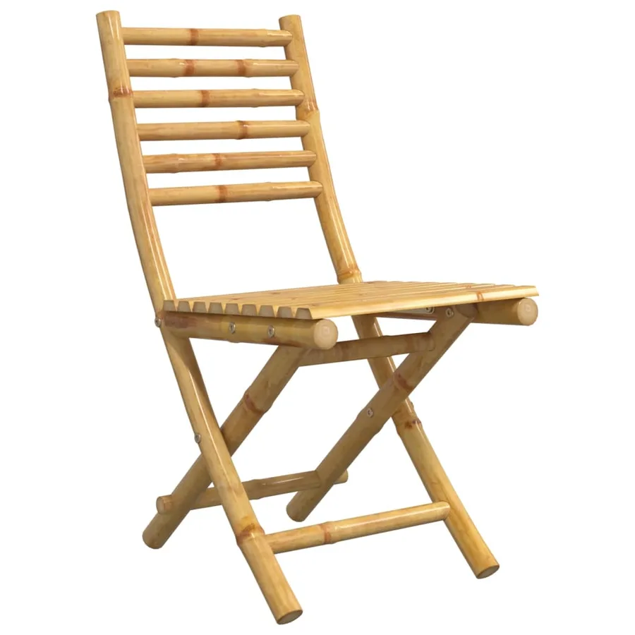 Chaises pliables de jardin lot de 6 43x54x88 cm bambou - 3