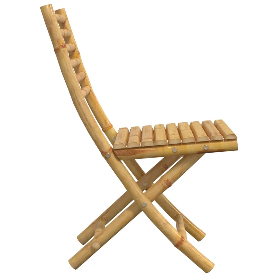 Chaises pliables de jardin lot de 6 43x54x88 cm bambou - 6