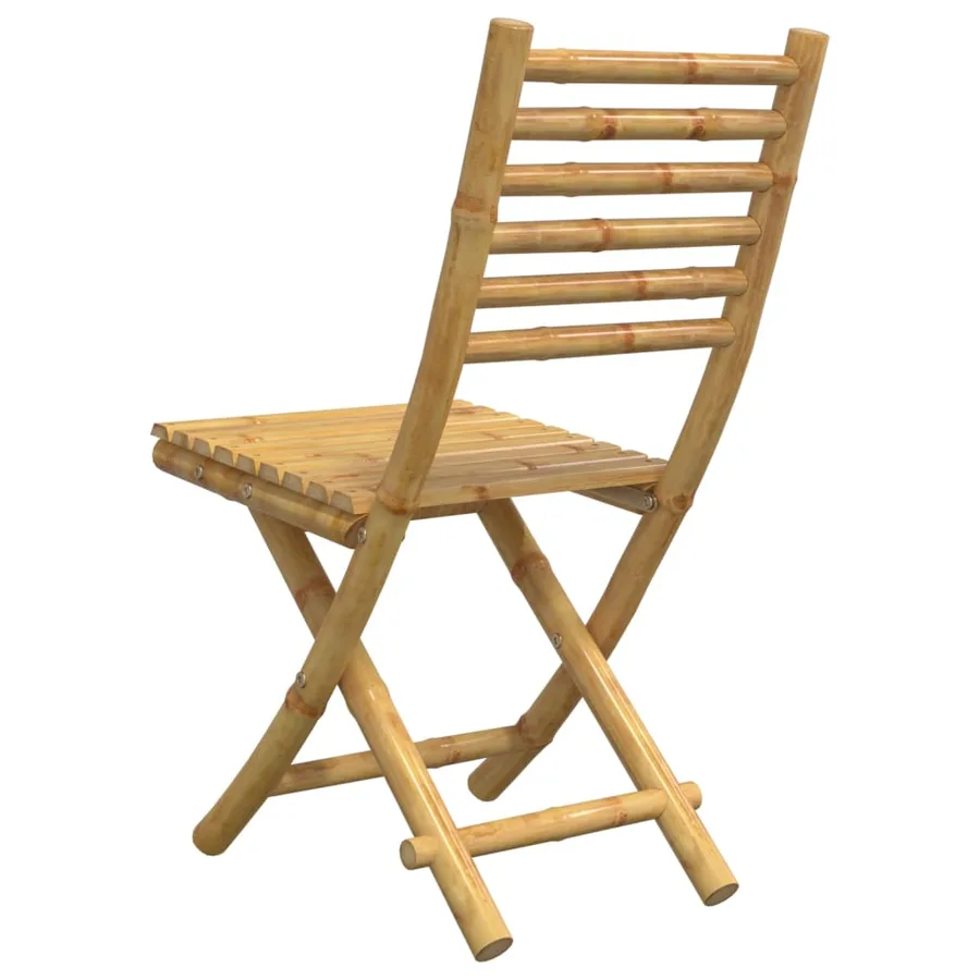 Chaises pliables de jardin lot de 6 43x54x88 cm bambou - 7