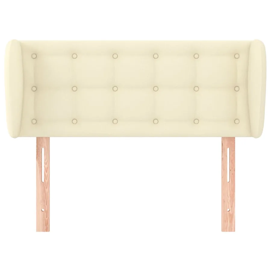 Tête de lit avec oreilles Crème 93x23x78/88 cm Similicuir - 3
