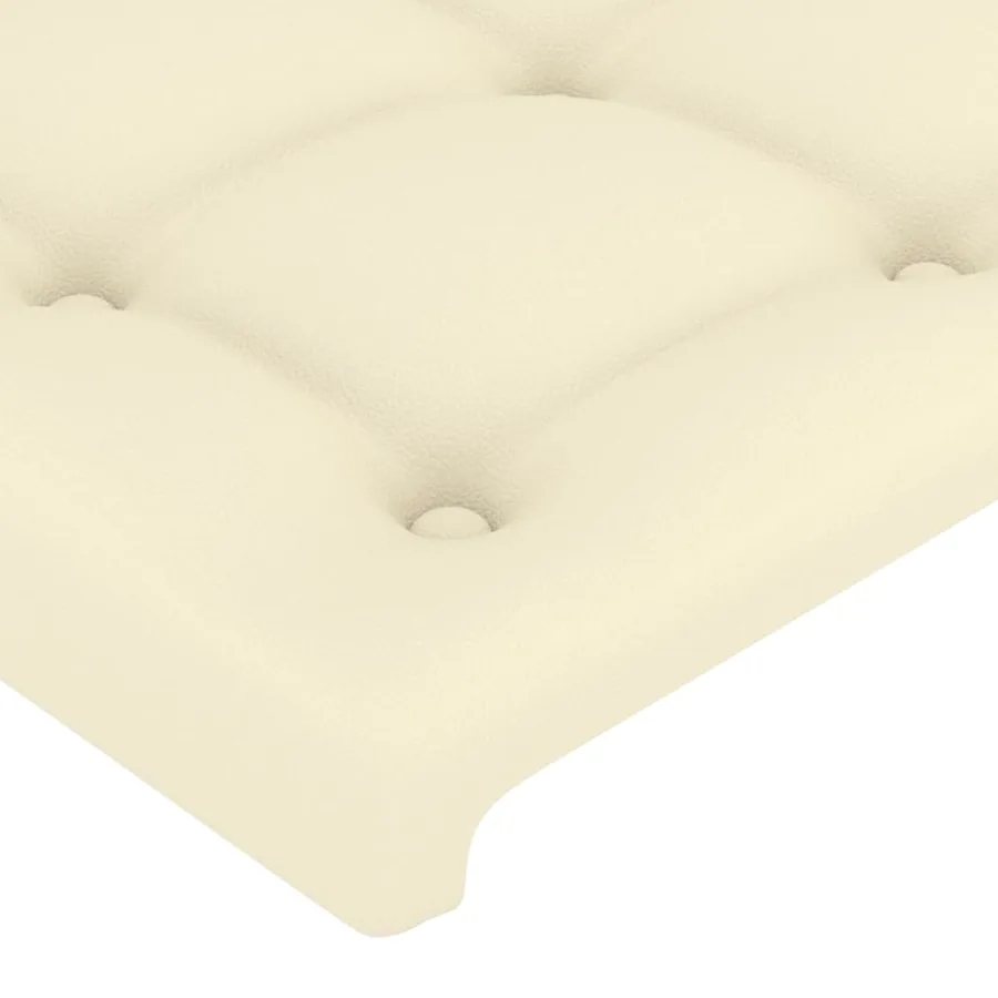 Tête de lit avec oreilles Crème 93x23x78/88 cm Similicuir - 5