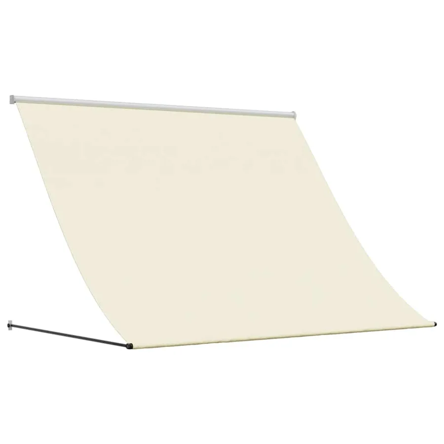 Auvent rétractable crème 250x150 m tissu et acier - 2