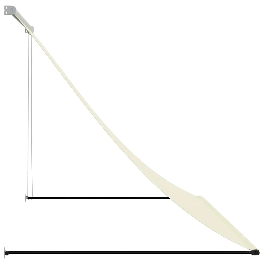 Auvent rétractable crème 250x150 m tissu et acier - 4