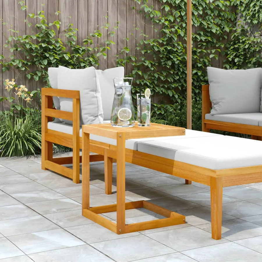 vidaXL Table en forme de C 42x40x50 cm bois massif d'acacia - 3