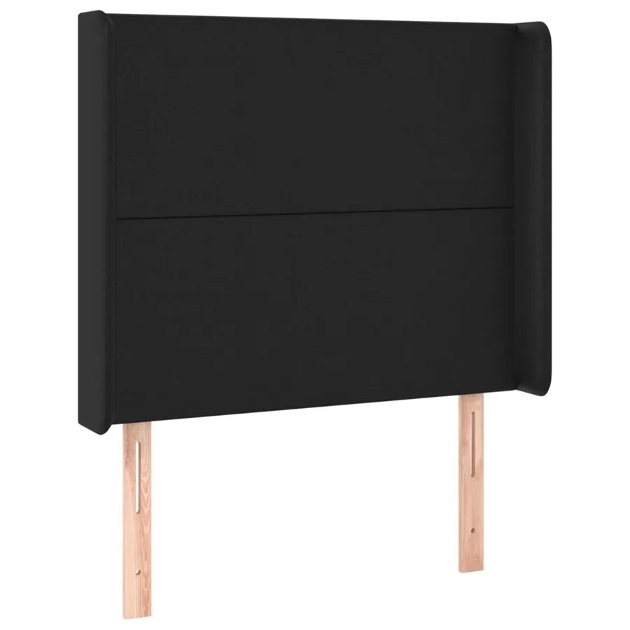 Tête de lit avec oreilles Noir 83x16x118/128 cm Similicuir - 2