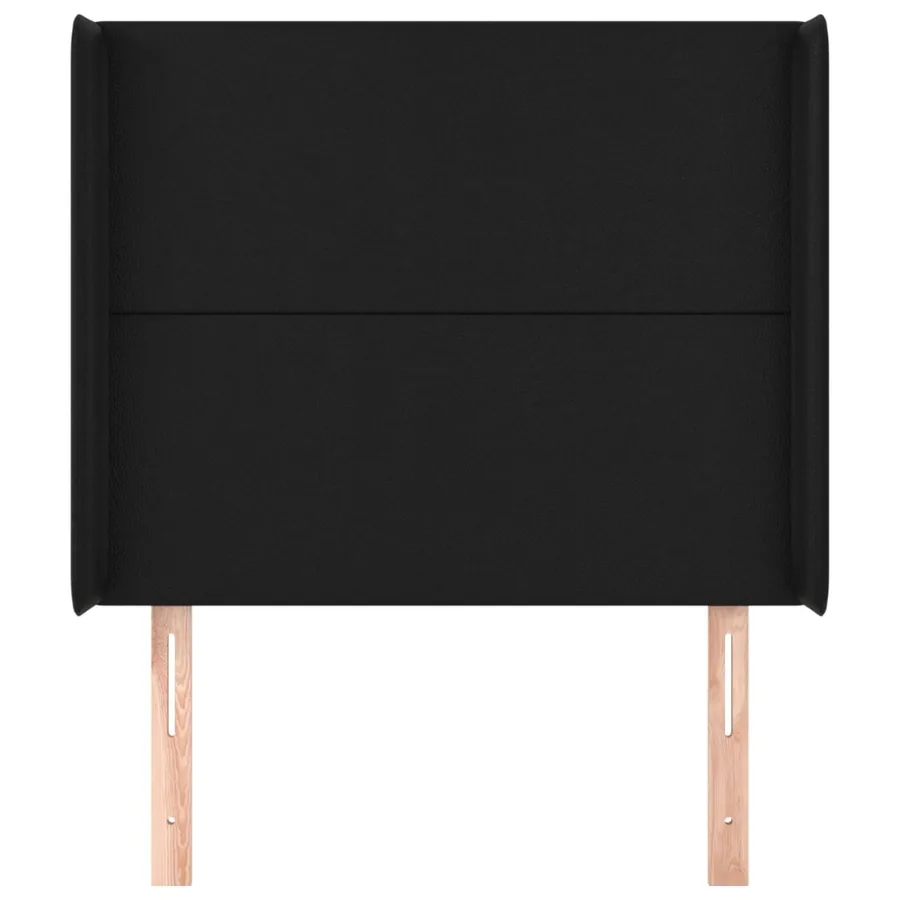 Tête de lit avec oreilles Noir 83x16x118/128 cm Similicuir - 3