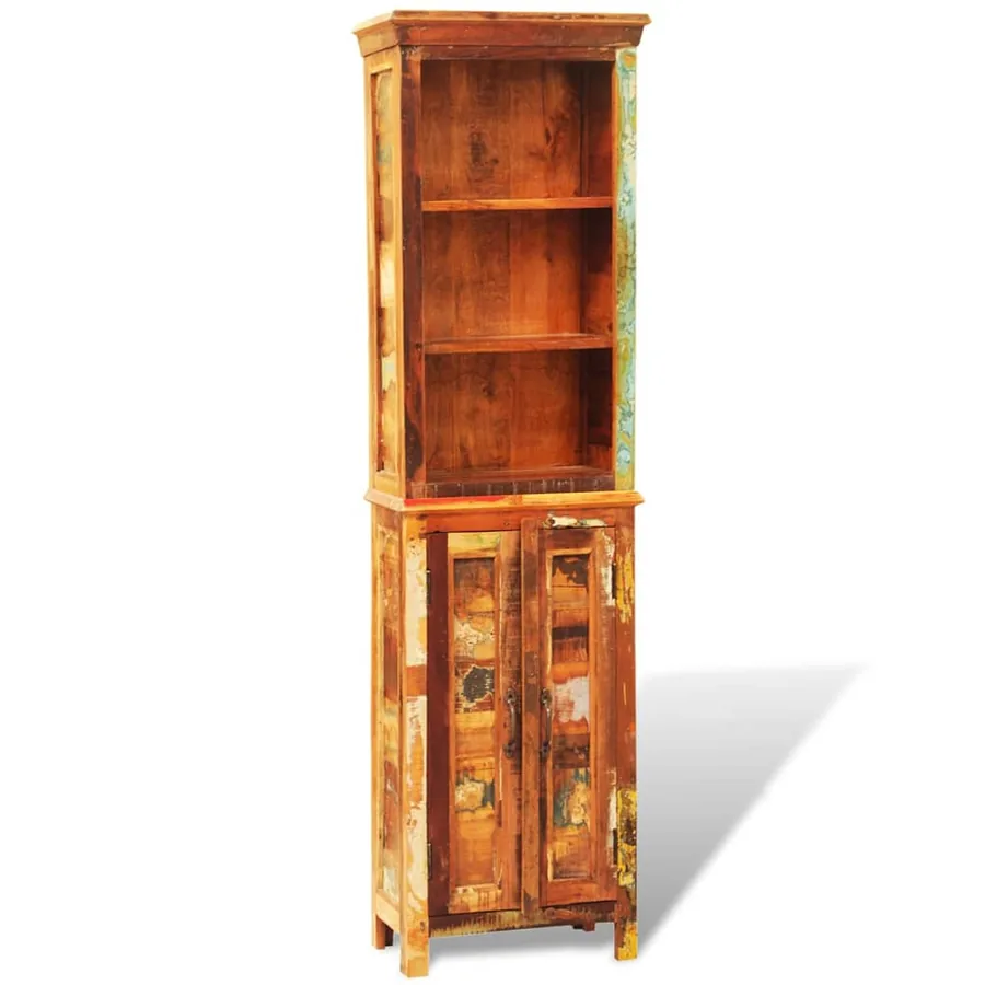 Bibliothèque Bois massif de récupération Vintage - 11