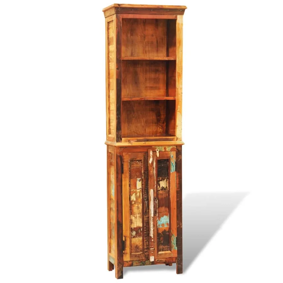 Bibliothèque Bois massif de récupération Vintage - 12