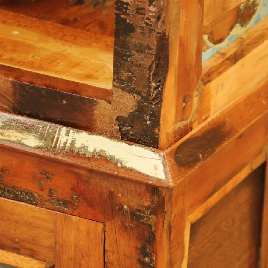 Bibliothèque Bois massif de récupération Vintage - 5