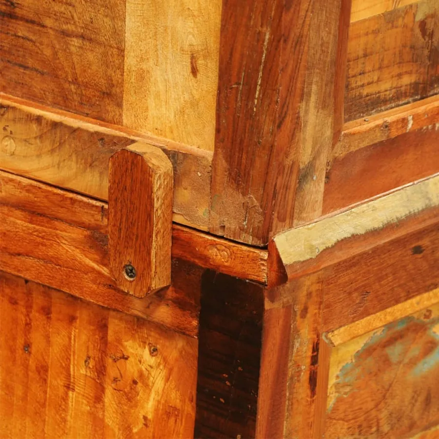 Bibliothèque Bois massif de récupération Vintage - 6