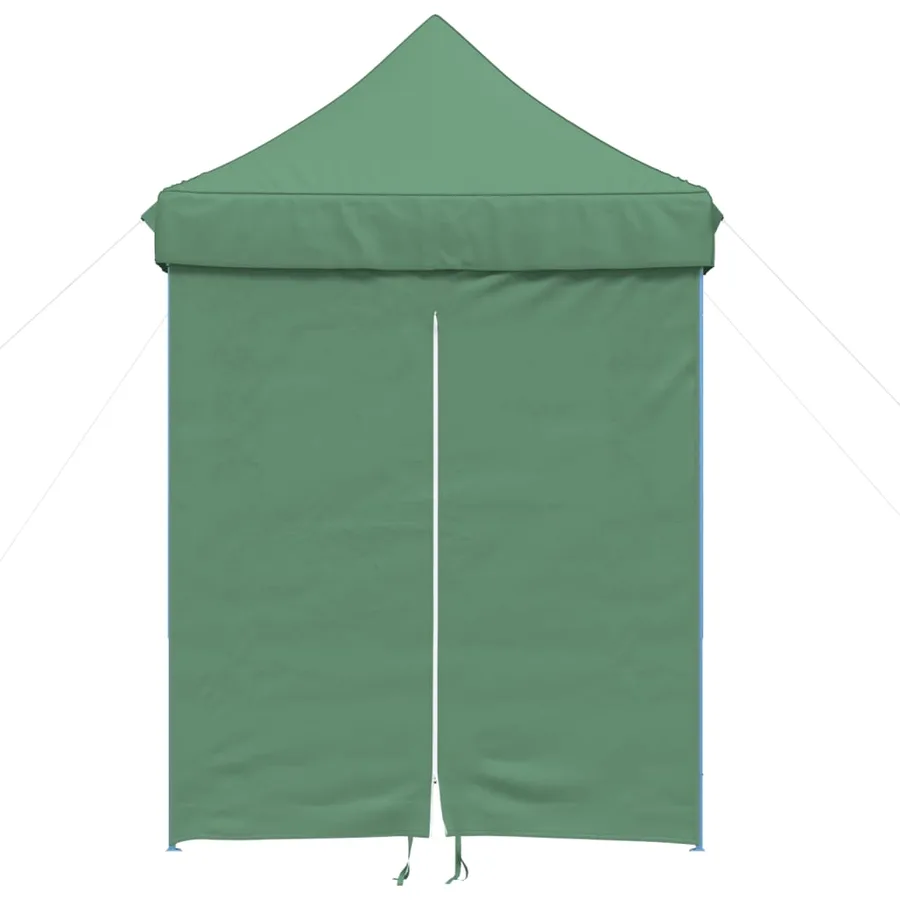 Tente de réception pliable escamotable 4 parois latérales vert - 3
