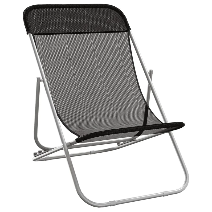Chaises plage pliantes lot de 2 textilène acier enduit poudre - 3