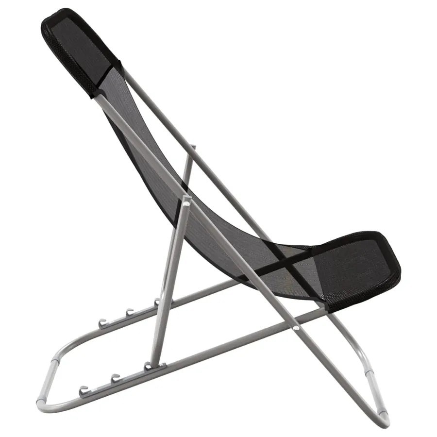 Chaises plage pliantes lot de 2 textilène acier enduit poudre - 5