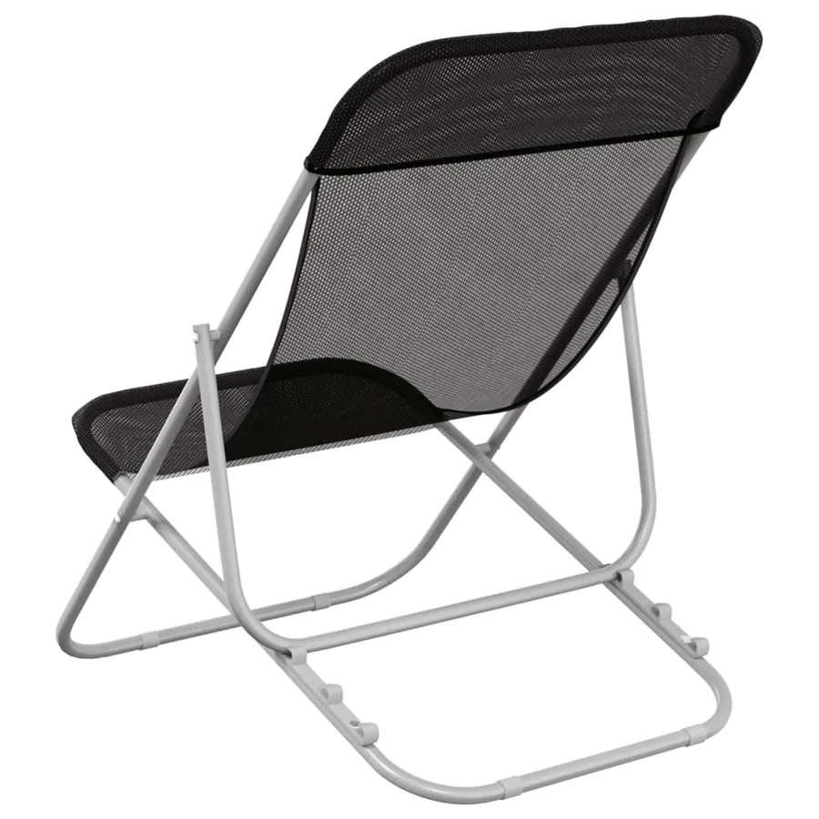 Chaises plage pliantes lot de 2 textilène acier enduit poudre - 6