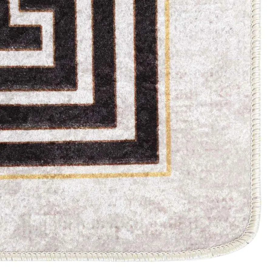 Tapis lavable 80x300 cm Beige clair - 4