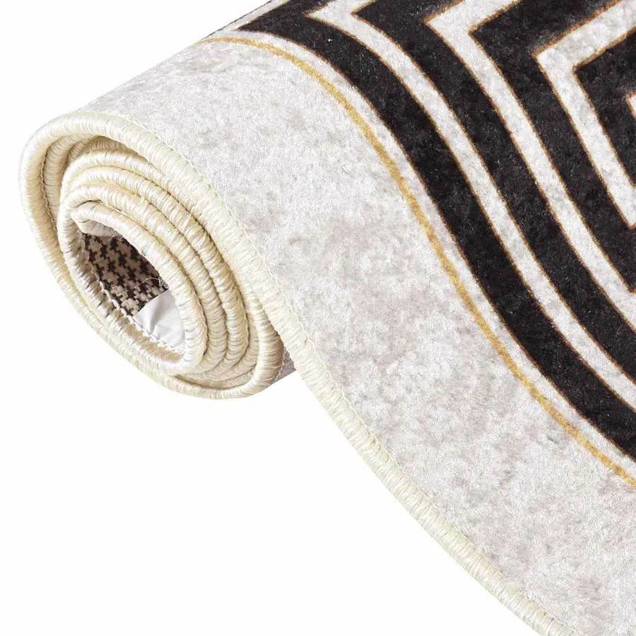 Tapis lavable 80x300 cm Beige clair - 6