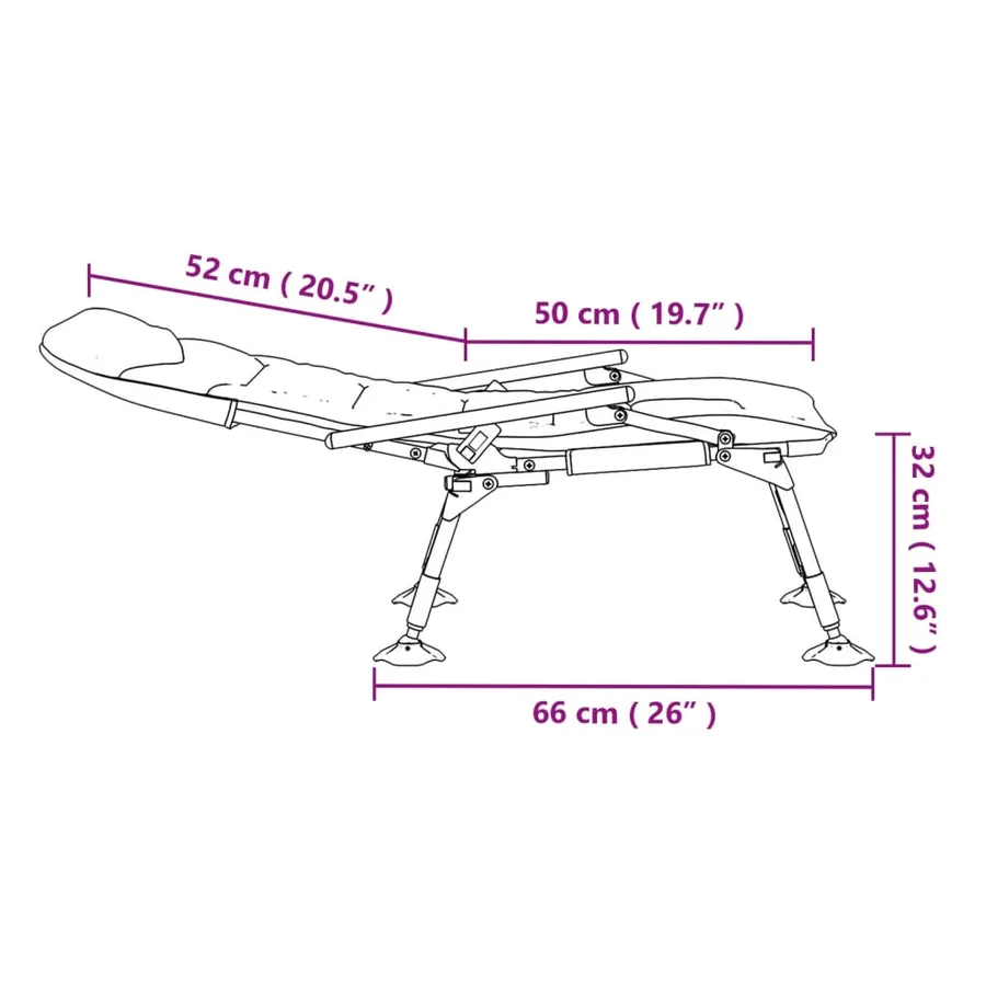 Chaise de pêche avec accoudoir pliable camouflage - 12