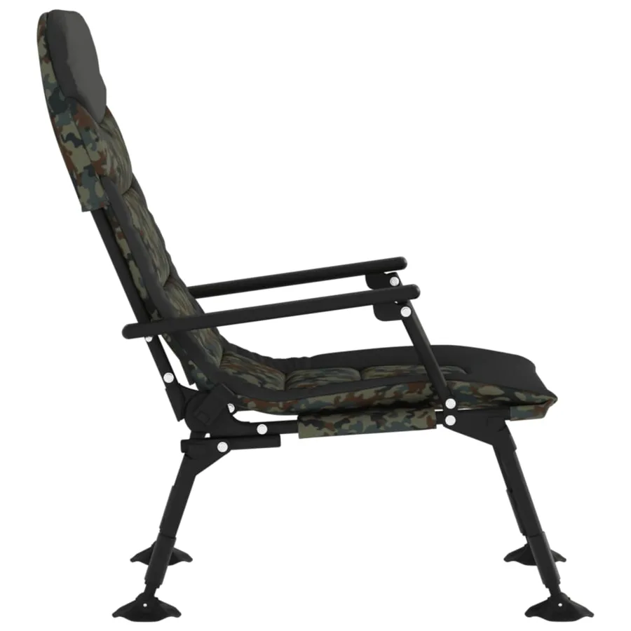 Chaise de pêche avec accoudoir pliable camouflage - 4