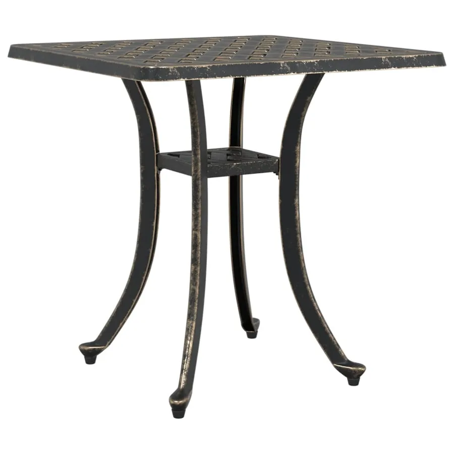 Table de jardin bronze 53x53x53 cm aluminium coulé - 2