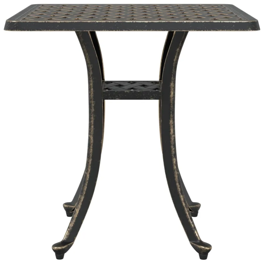 Table de jardin bronze 53x53x53 cm aluminium coulé - 5