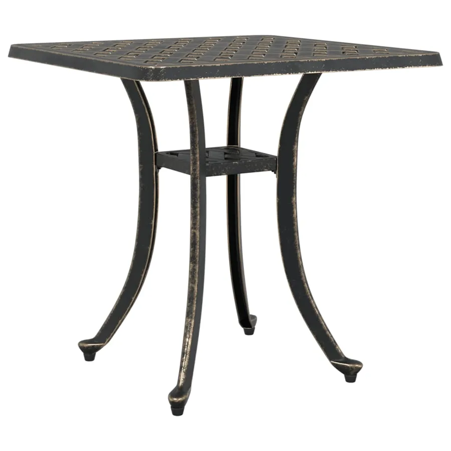 Table de jardin bronze 53x53x53 cm aluminium coulé - 7