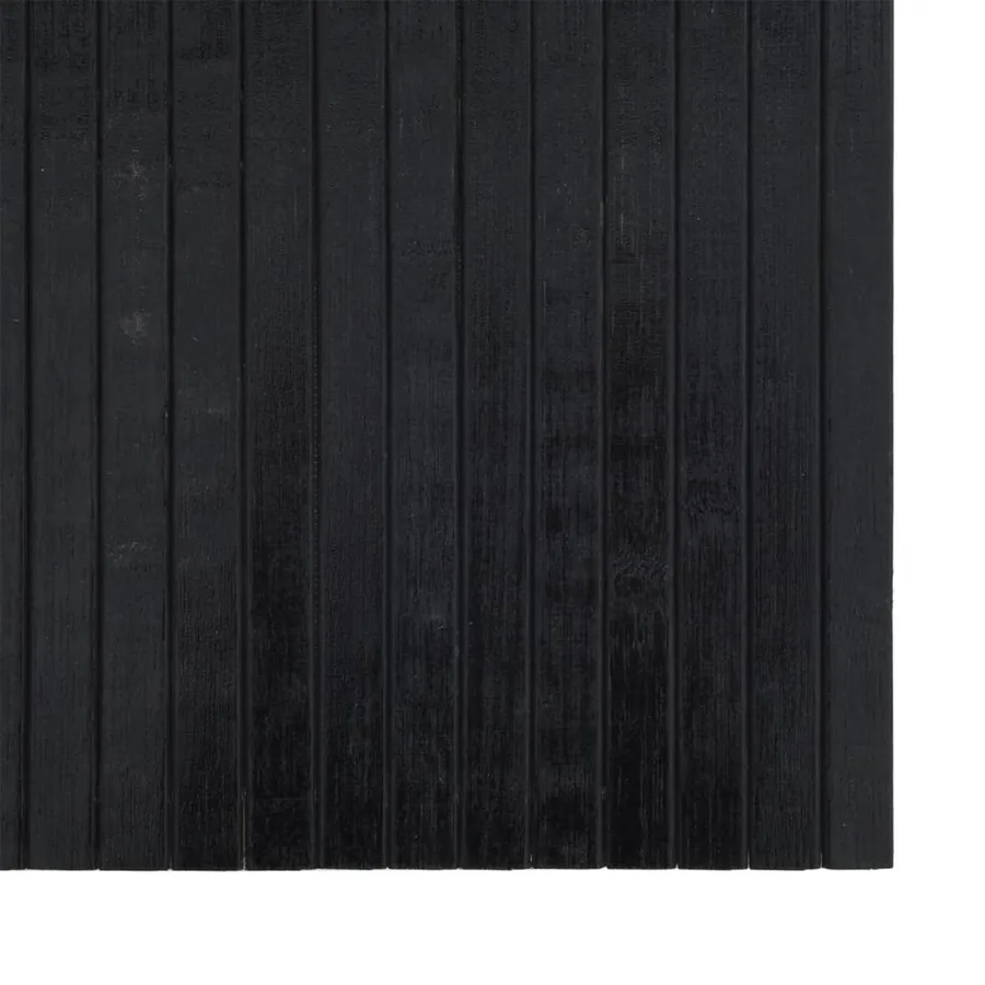 Tapis rectangulaire noir 70x200 cm bambou - 6