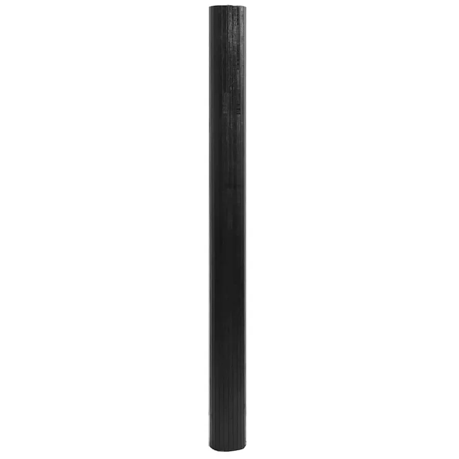 Tapis rectangulaire noir 80x400 cm bambou - 3