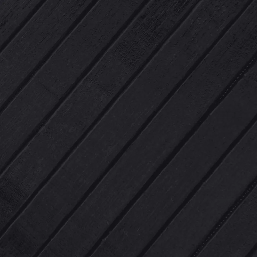 Tapis rectangulaire noir 80x400 cm bambou - 7
