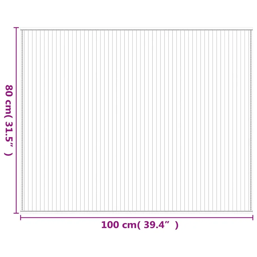 Tapis rectangulaire marron foncé 80x100 cm bambou - 8